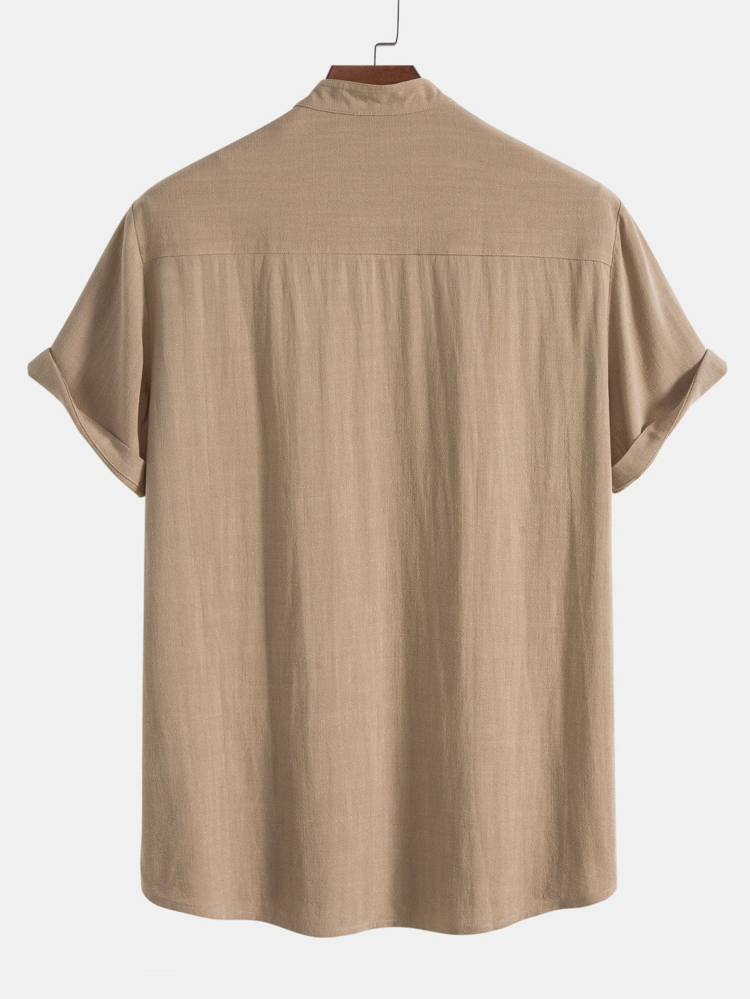 Men's Linen 2-Piece Set, Short Sleeve Button Up Shirt and Drawstring Trousers Summer Casual