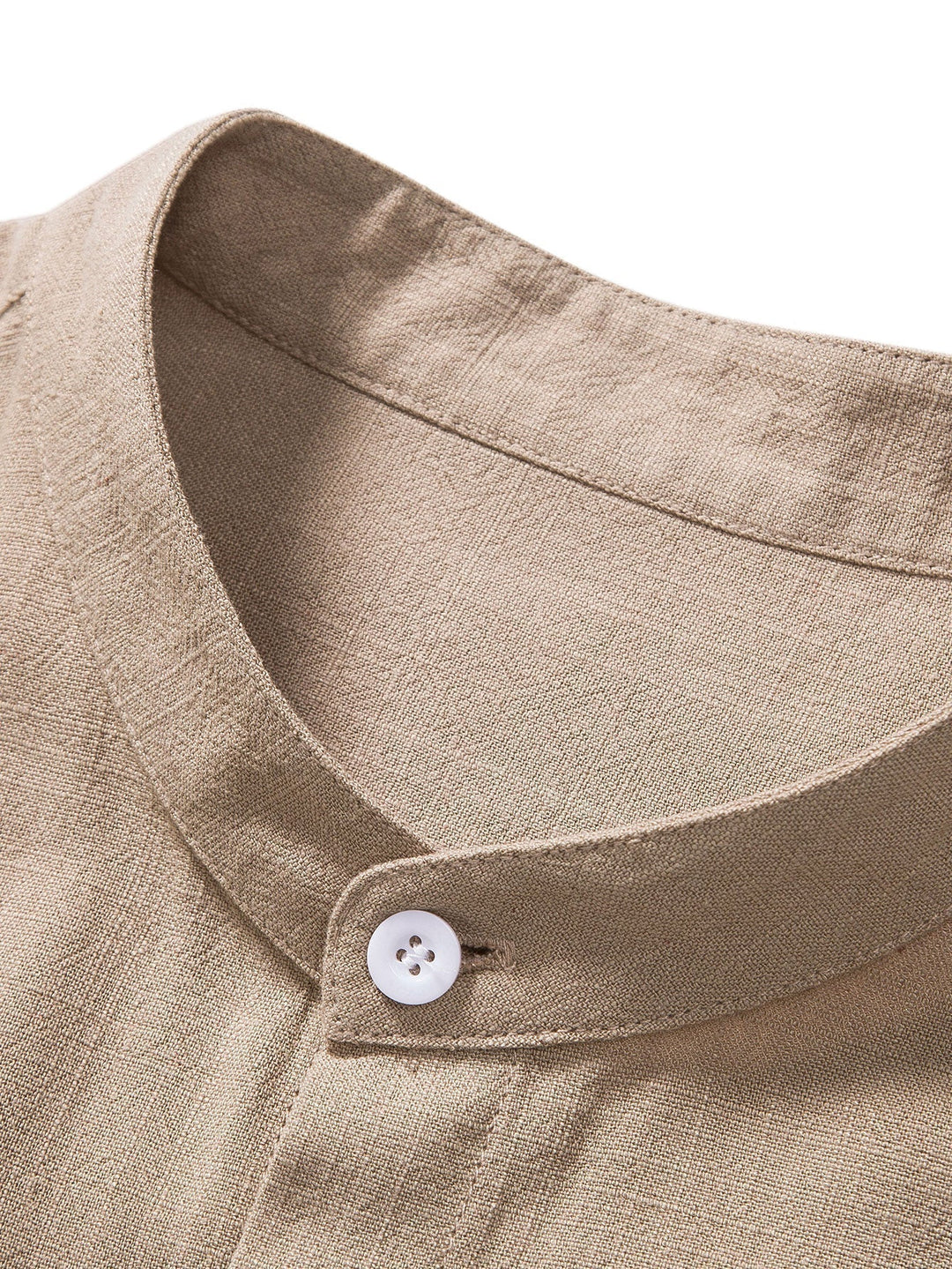 Men's Linen 2-Piece Set, Short Sleeve Button Up Shirt and Drawstring Trousers Summer Casual