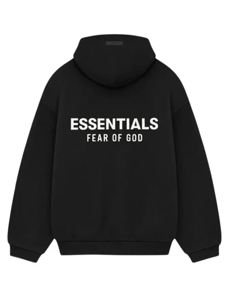 Men's oversized pullover hoodie with hood, long sleeves and back text print