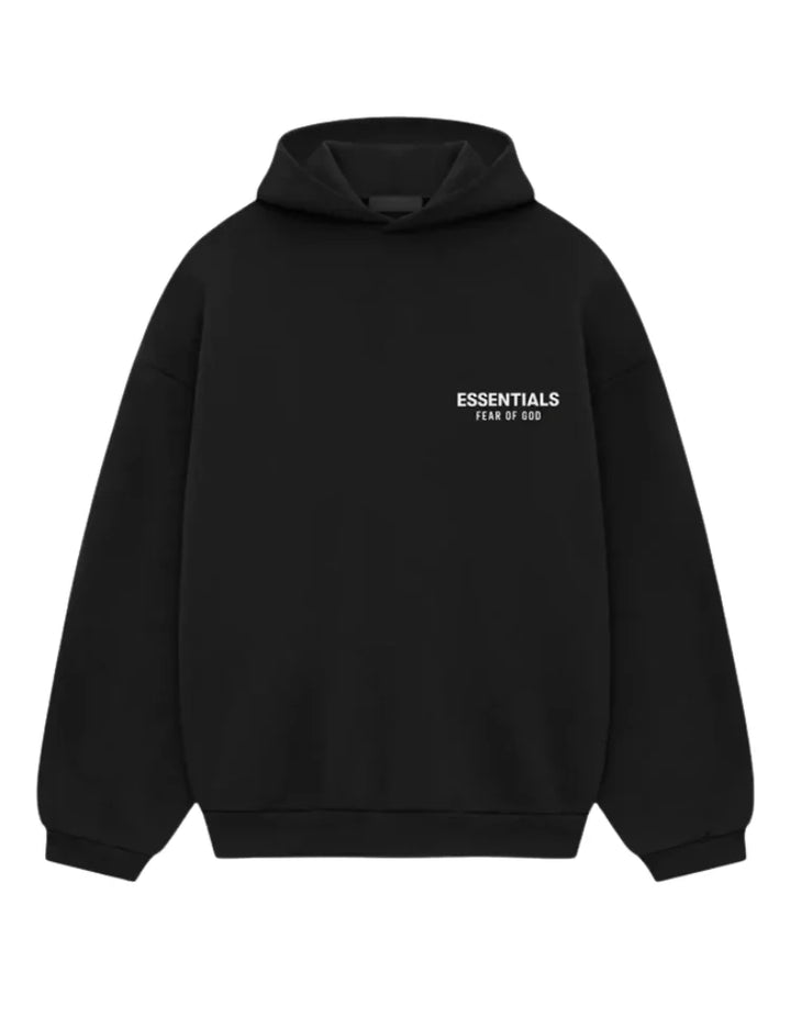 Men's oversized pullover hoodie with hood, long sleeves and back text print