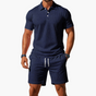 Men's Polo and Shorts Set, Short Sleeve Classic Casual Summer Co-ord Outfit