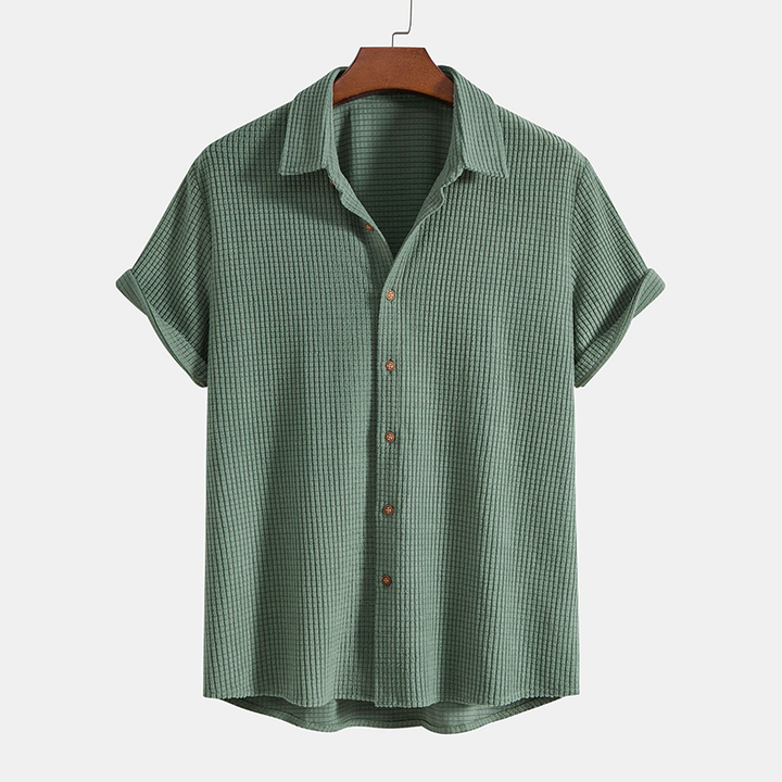 Men's Shirt and Shorts Set, Short Sleeve Button-Down Casual Summer Co-ord Outfit