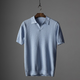 Men's Textured Polo Shirt, Short Sleeve Classic Fit Casual Summer Polo Shirt