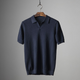 Men's Textured Polo Shirt, Short Sleeve Classic Fit Casual Summer Polo Shirt