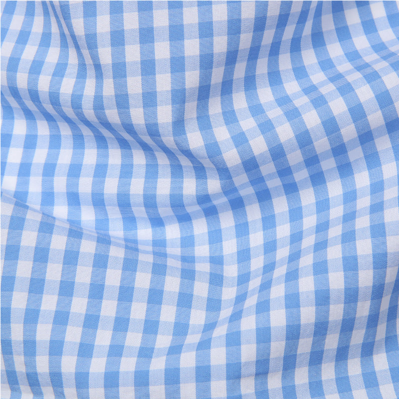 Men's slim fit checked button-down shirt with long sleeves