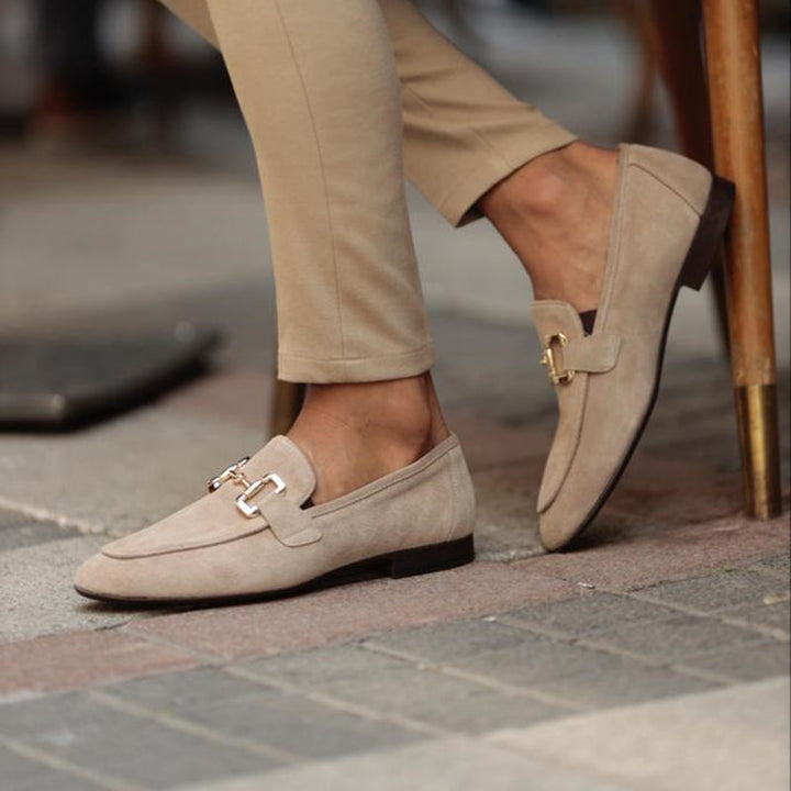 Men's Slip-On Loafers, Metal Detail Casual Smart Driving Shoes for Summer
