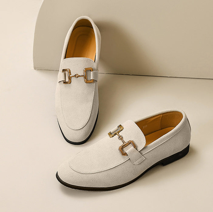 Men's Slip-On Loafers, Metal Detail Casual Smart Driving Shoes for Summer