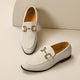 Men's Slip-On Loafers, Metal Detail Casual Smart Driving Shoes for Summer