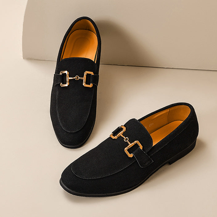 Men's Slip-On Loafers, Metal Detail Casual Smart Driving Shoes for Summer