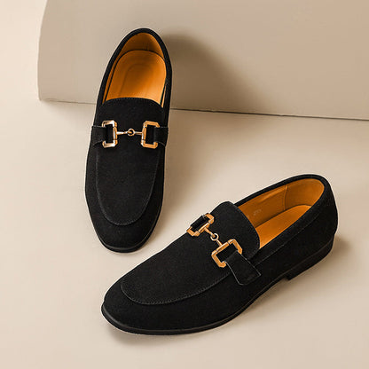 Men's Slip-On Loafers, Metal Detail Casual Smart Driving Shoes for Summer