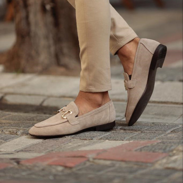 Men's Slip-On Loafers, Metal Detail Casual Smart Driving Shoes for Summer