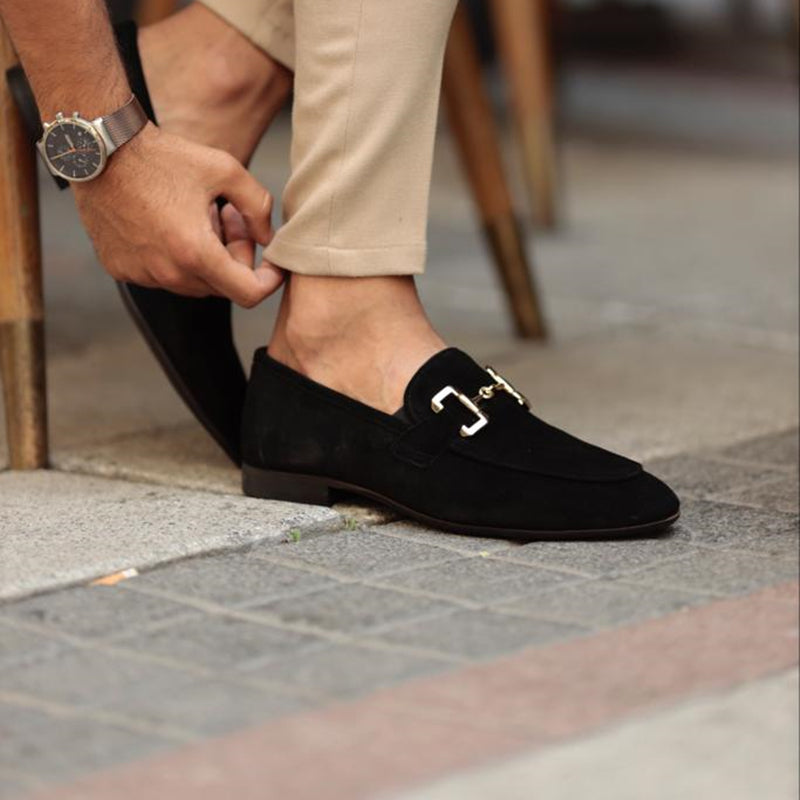 Men's Slip-On Loafers, Metal Detail Casual Smart Driving Shoes for Summer