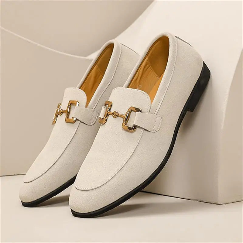 Men's Slip-On Loafers, Metal Detail Casual Smart Driving Shoes for Summer