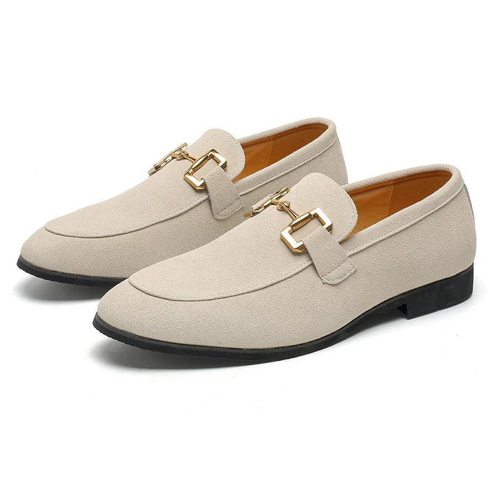 Men's Slip-On Loafers, Metal Detail Casual Smart Driving Shoes for Summer