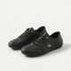 Low-profile lace-up trainers with round toes and textured soles
