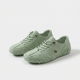 Low-profile lace-up trainers with round toes and textured soles
