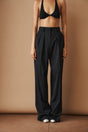 Full-length straight-leg trousers