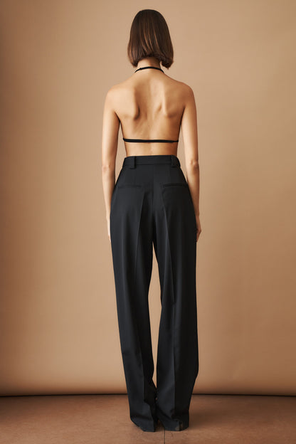 Full-length straight-leg trousers