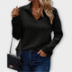 Casual knit sweater with crew neck and long sleeves