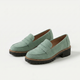 Unisex penny loafers with moc toe and chunky lug sole