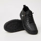 Lace-up ankle sneaker with side zip, shown in tan and pink colorways with padded collar