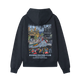Graphic Riviera Racing Club hoodie with illustrated racing scene on the back