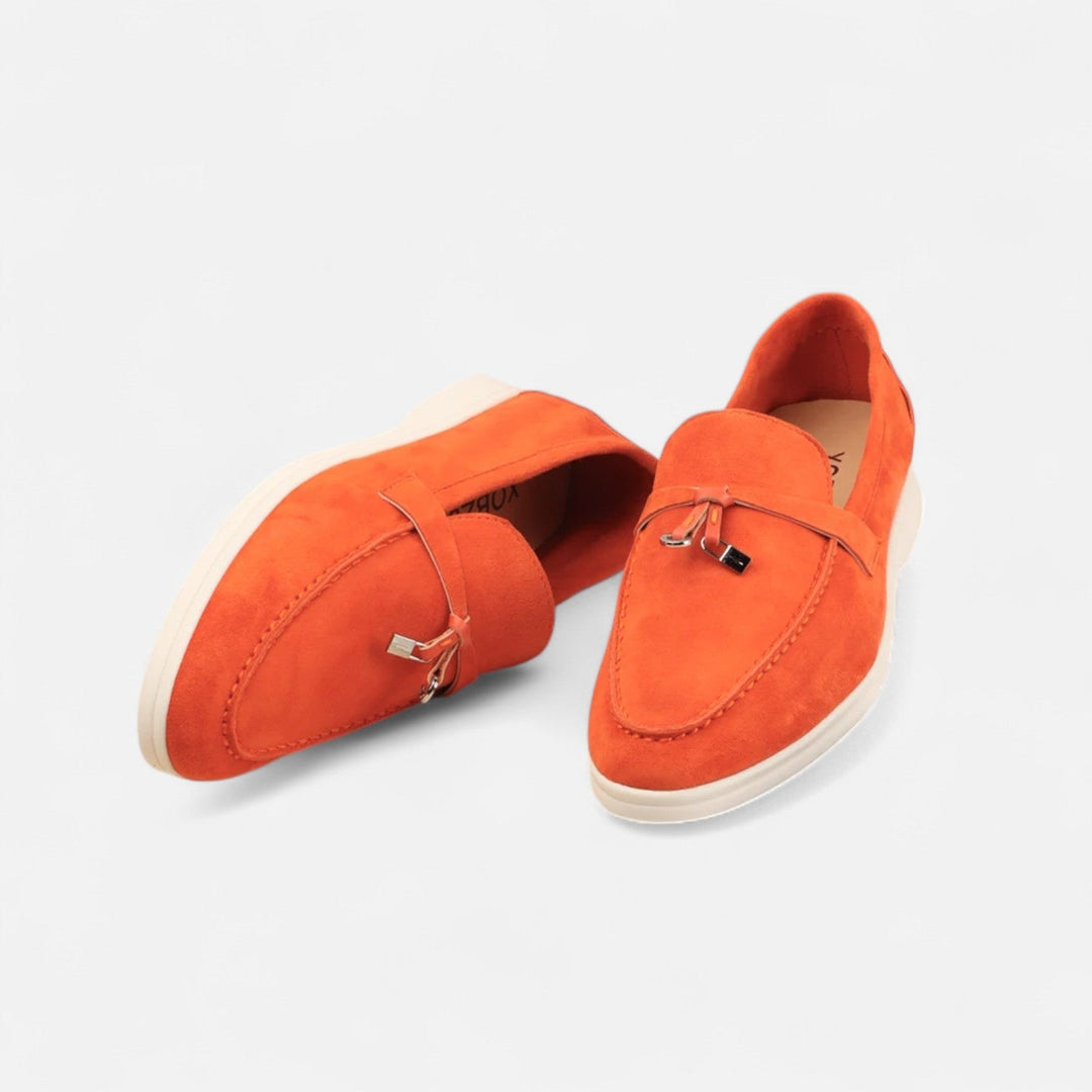 Men's casual moccasin loafers with flat soles