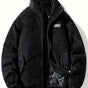 Men's ribbed corduroy jacket with high collar and zipper