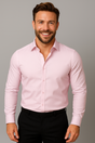 Men's Tailored Shirt, Slim Fit Lightweight Button-Up Shirt for Office & Smart Casual Wear