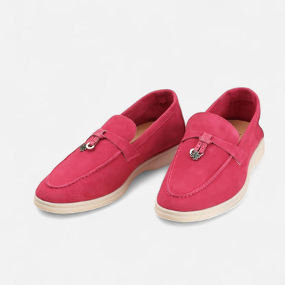 Men's casual moccasin loafers with flat soles