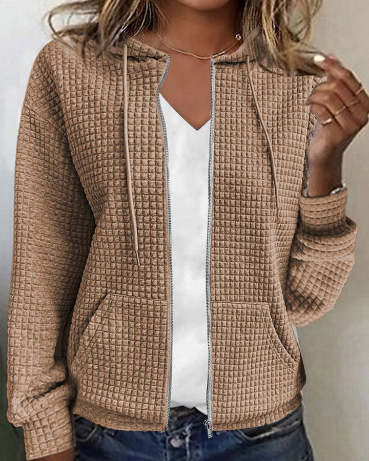 Women's casual sleeveless waistcoat with front pockets