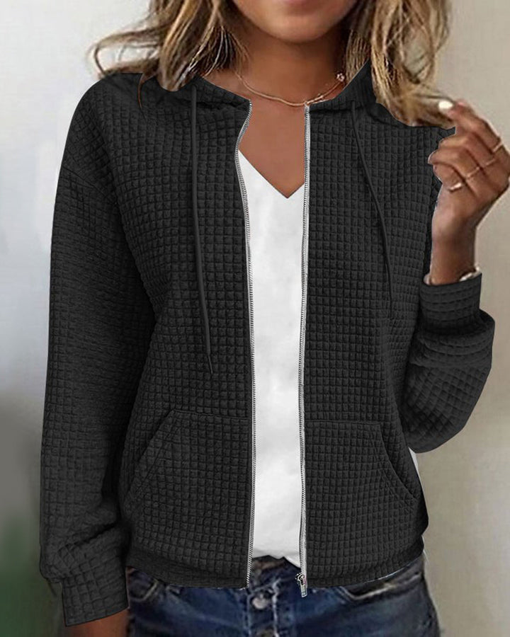 Women's casual sleeveless waistcoat with front pockets