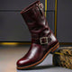 Vintage-style ankle lace-up boots