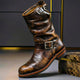 Vintage-style ankle lace-up boots