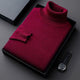 Plain ribbed turtleneck jumper folded in a presentation box
