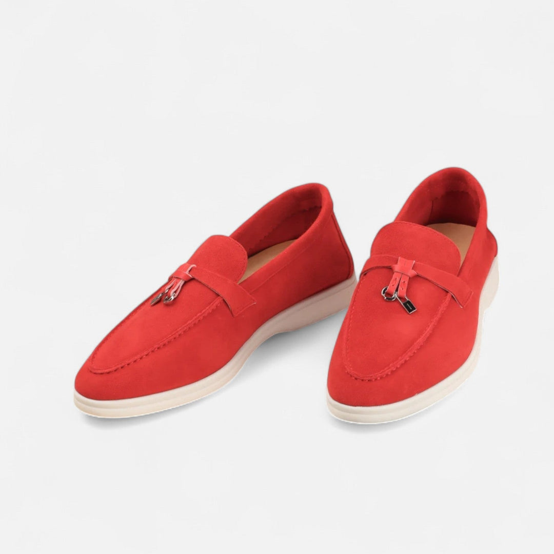 Men's casual moccasin loafers with flat soles