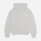 Unisex pullover hoodie with hood, kangaroo pocket and chest text