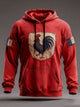 Men's oversized hoodie with French flag motif and front pockets