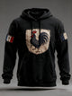 Men's oversized hoodie with French flag motif and front pockets
