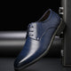 Men's pointed-toe lace-up Oxford dress shoes
