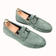 Men's loafers with H buckle detail and moccasin stitching