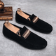 Men's loafers with H buckle detail and moccasin stitching