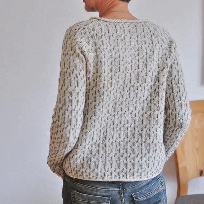 Grey plain pullover jumper