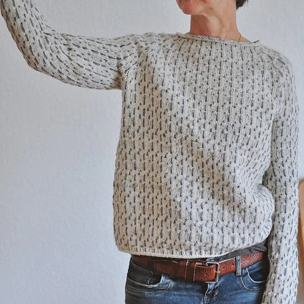 Grey plain pullover jumper