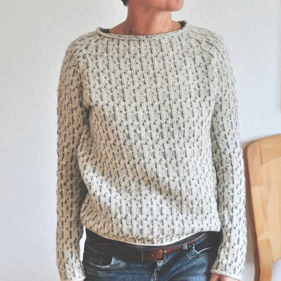 Grey plain pullover jumper