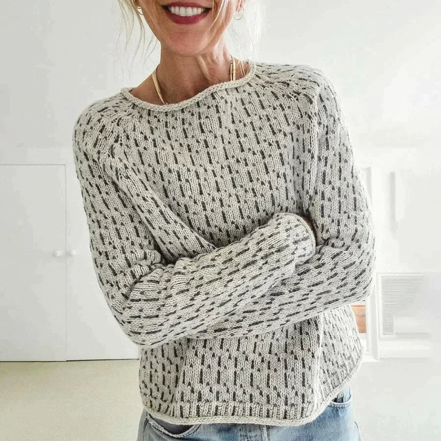 Grey plain pullover jumper