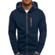 Men's hooded zip jacket with multiple zipped pockets