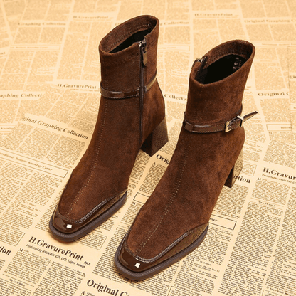 Classic pull-on ankle boots with a low heel