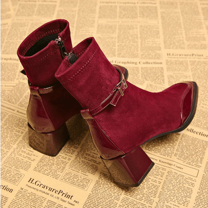 Classic pull-on ankle boots with a low heel
