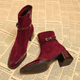 Classic pull-on ankle boots with a low heel